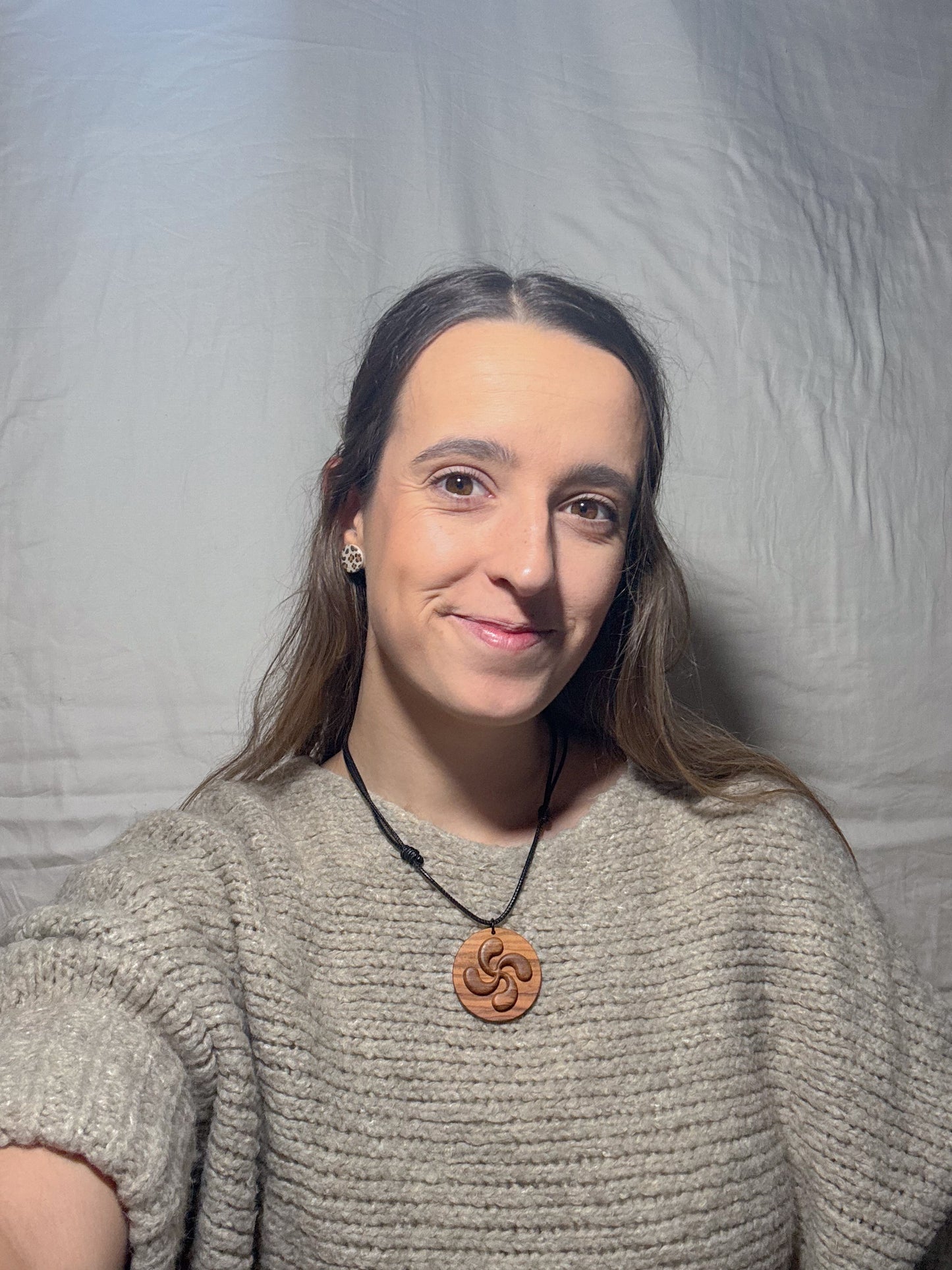 Colgante lauburu de olivo