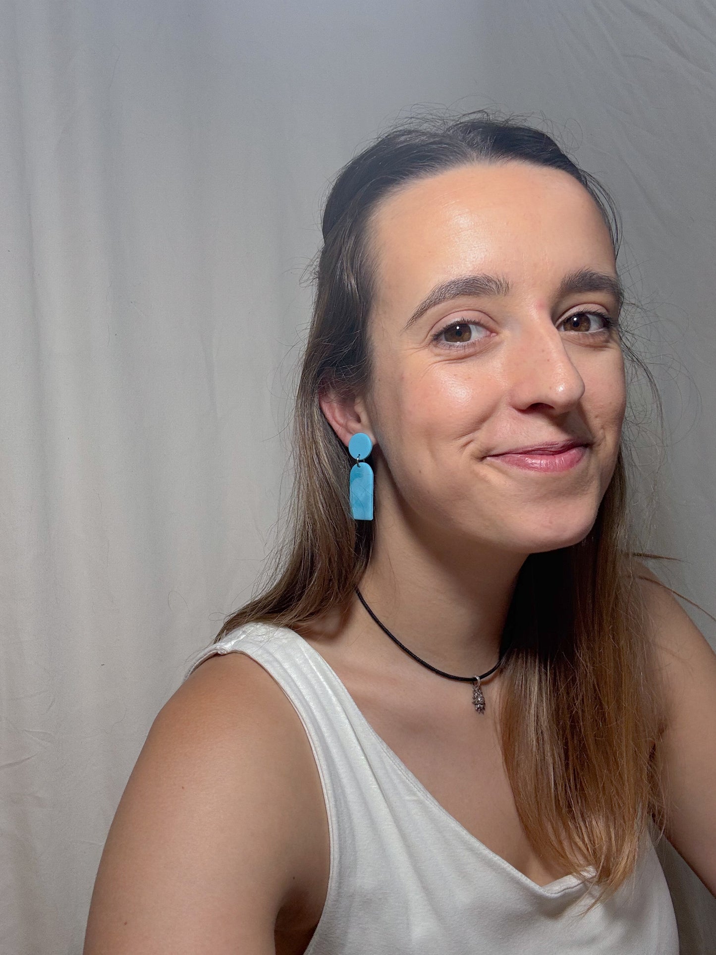 Pendiente mezcla de azules