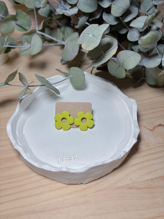 Pendiente flor verde (modelo 2)