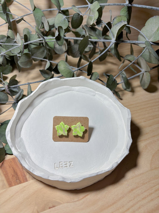 Pendiente estampado verde (modelo 8)