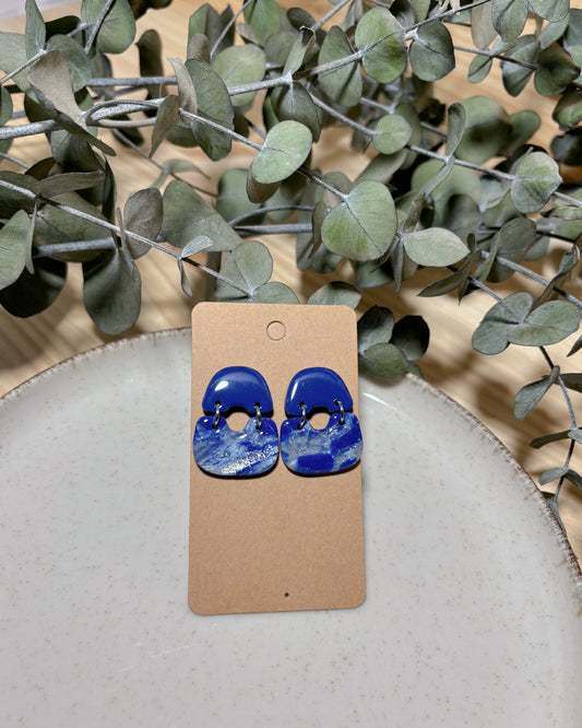 Pendientes mezcla de azules (modelo 3)
