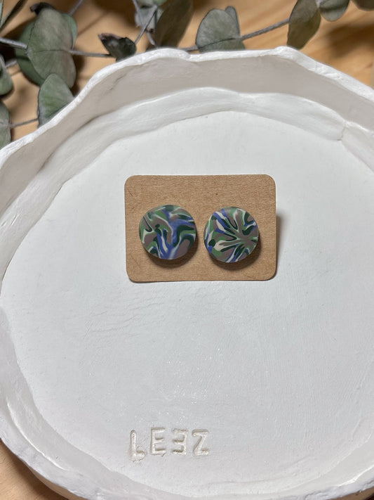 Modelo Ayesa - Estampado verde, beige y azul