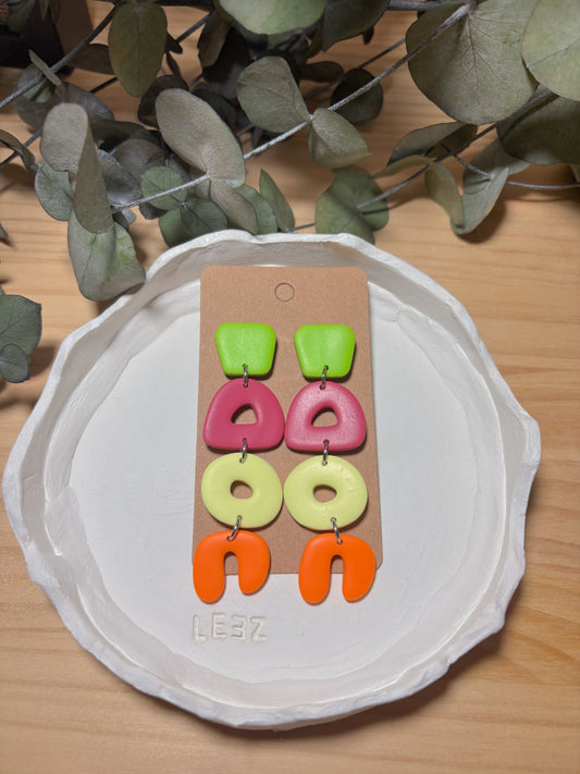 Modelo Begur - Verde, rosa, amarillo y naranja