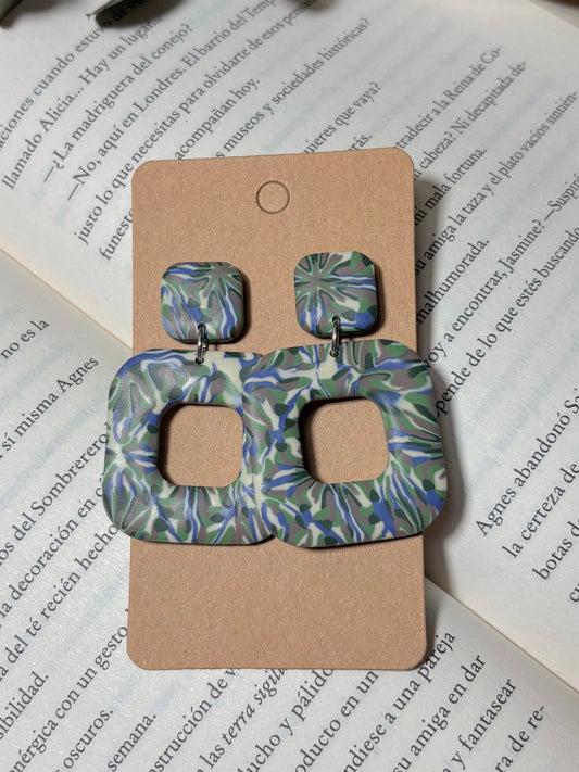 Modelo Bizkaia - Estampado verde, beige y azul