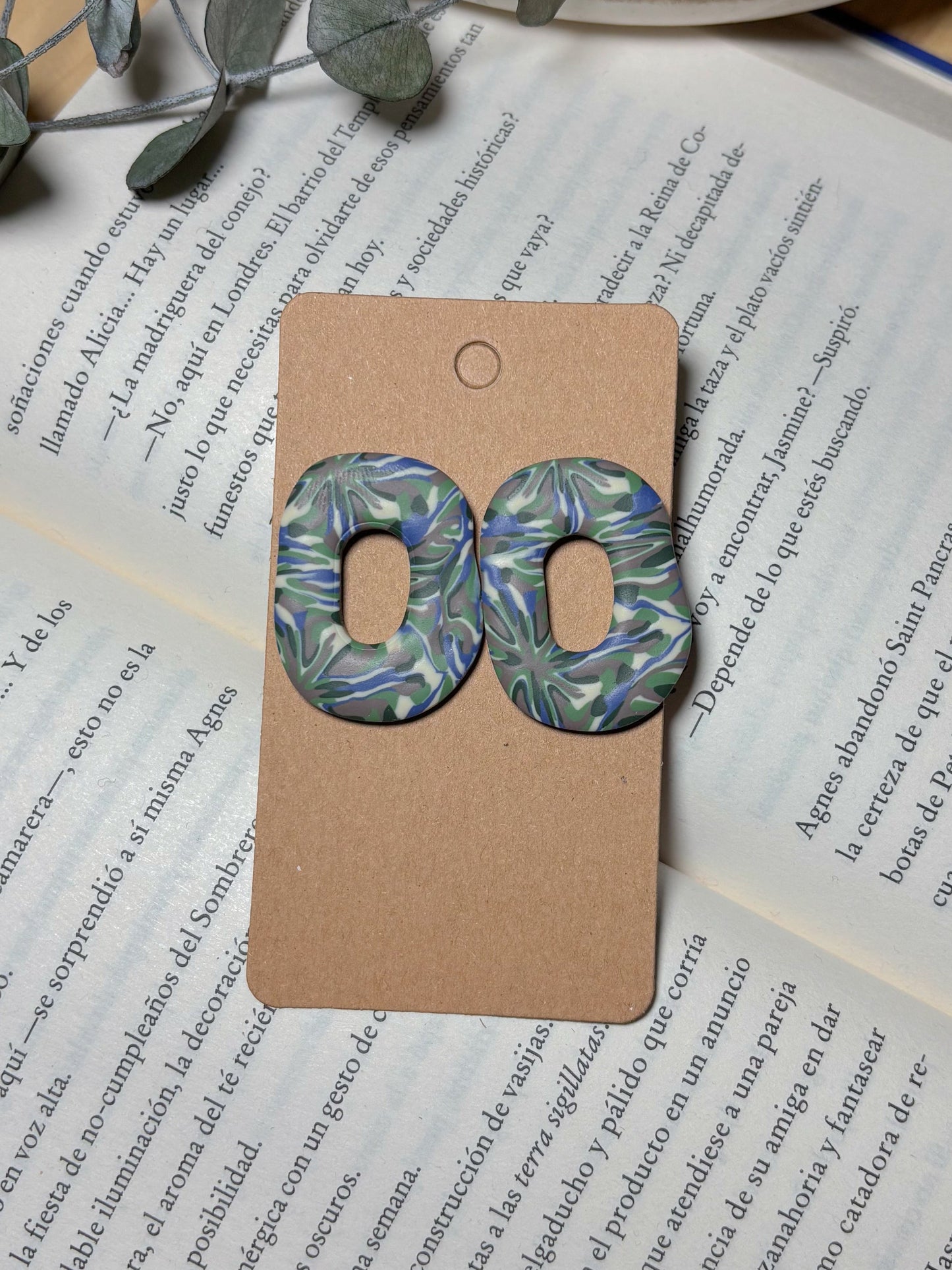 Modelo Santander - Estampado verde, beige y azul