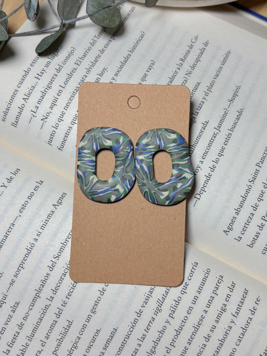 Modelo Santander - Estampado verde, beige y azul