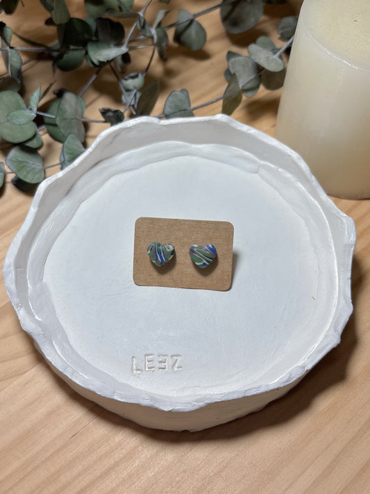 Modelo Aibar - Estampado verde, beige y azul