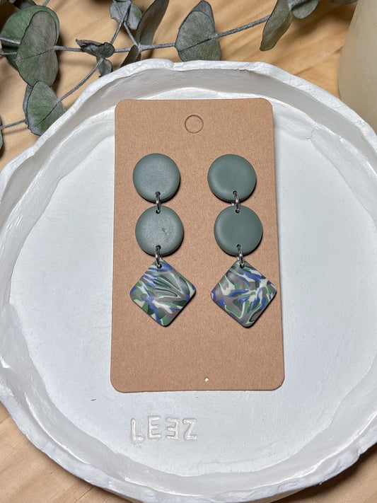 Modelo Logroño - Estampado verde, beige y azul