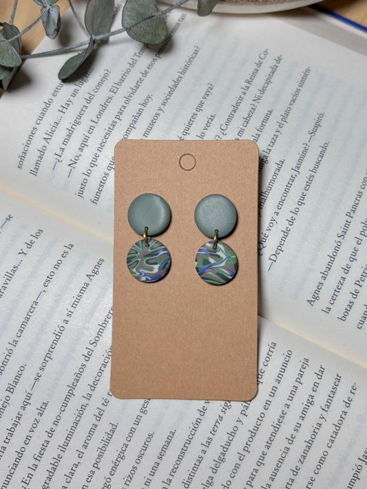 Modelo Girona - Estampado verde, beige y azul