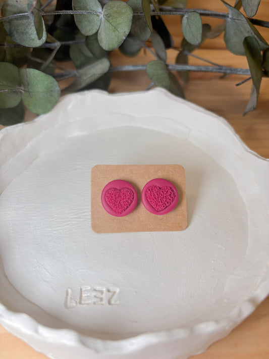 Corazón relieve rosa