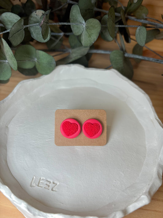 Corazón relieve - tonos rojos